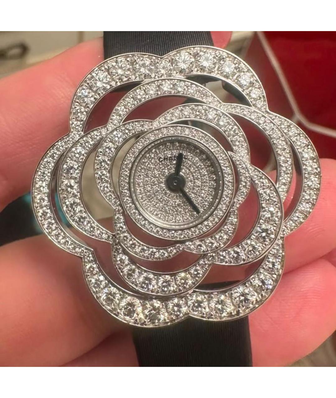 CHANEL Черные часы из белого золота, фото 5