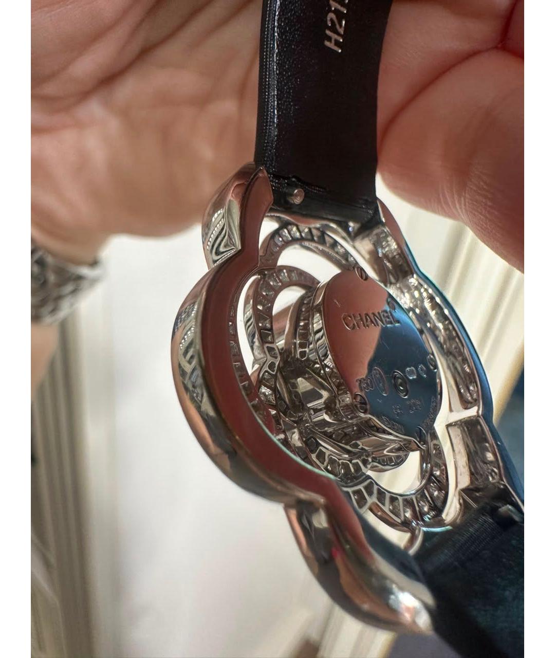 CHANEL Черные часы из белого золота, фото 4
