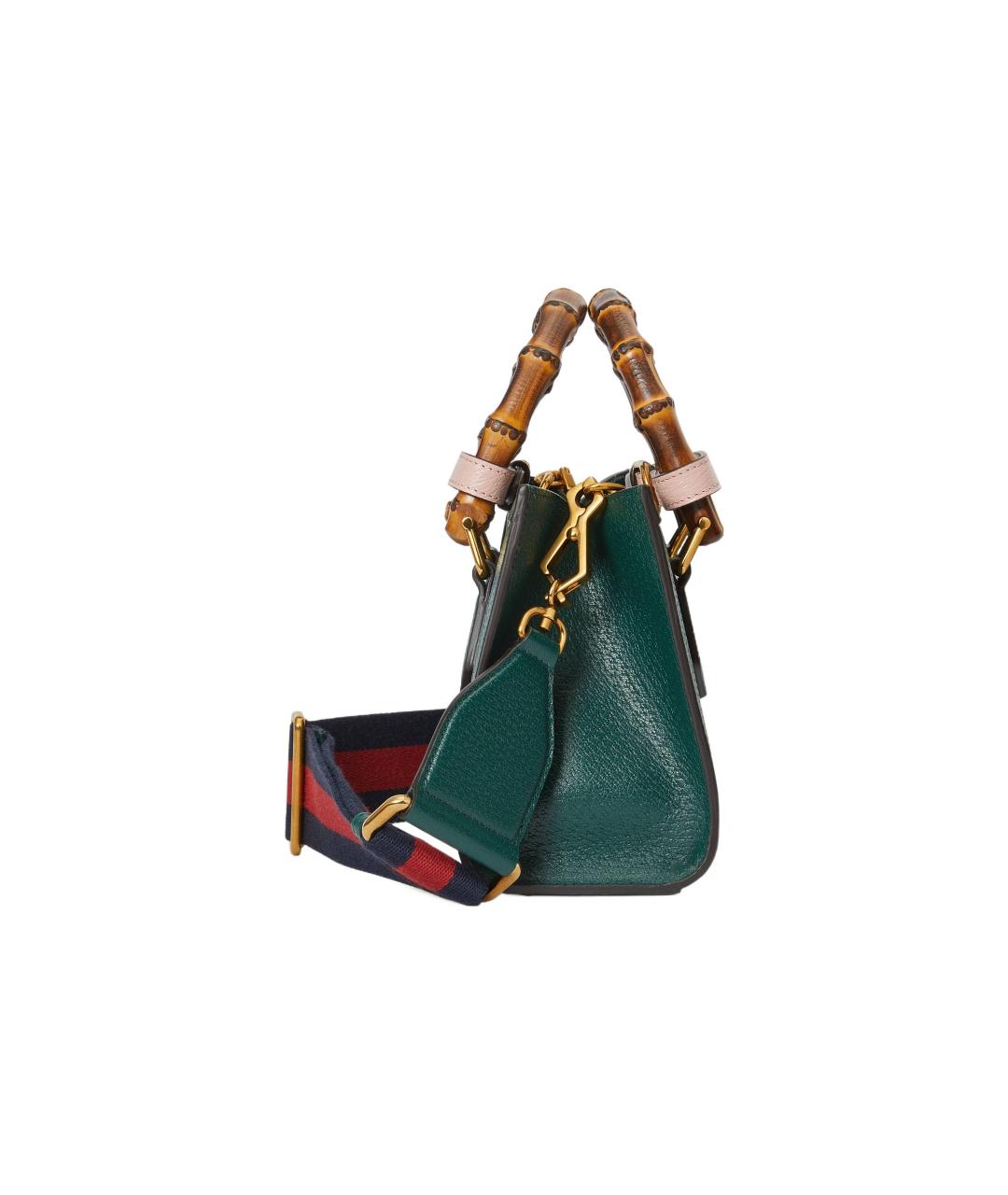 GUCCI Зеленая кожаная сумка через плечо, фото 4