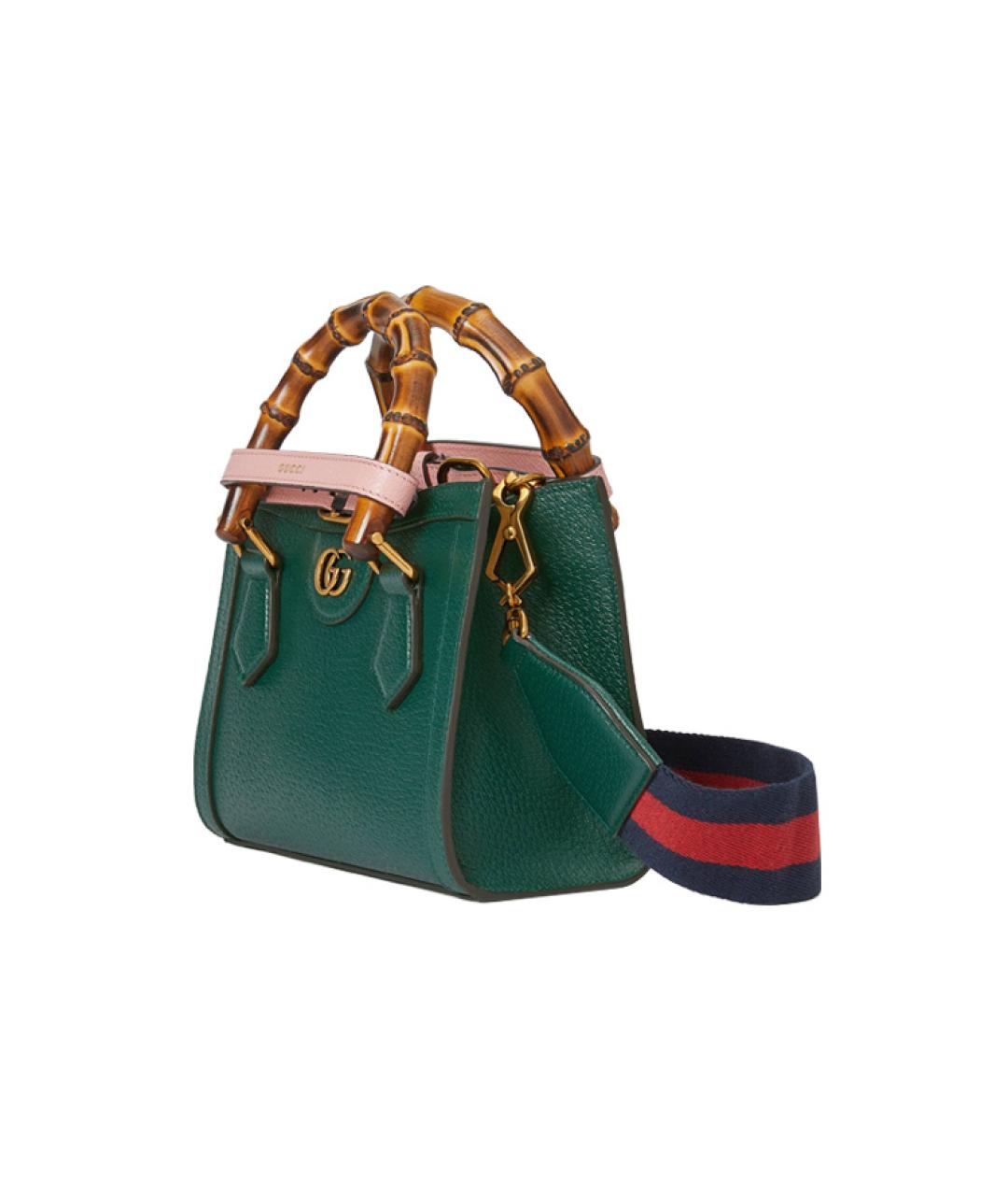 GUCCI Зеленая кожаная сумка через плечо, фото 3