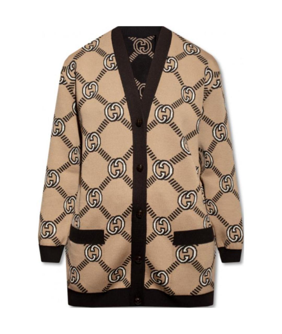 GUCCI Коричневый кардиган, фото 1
