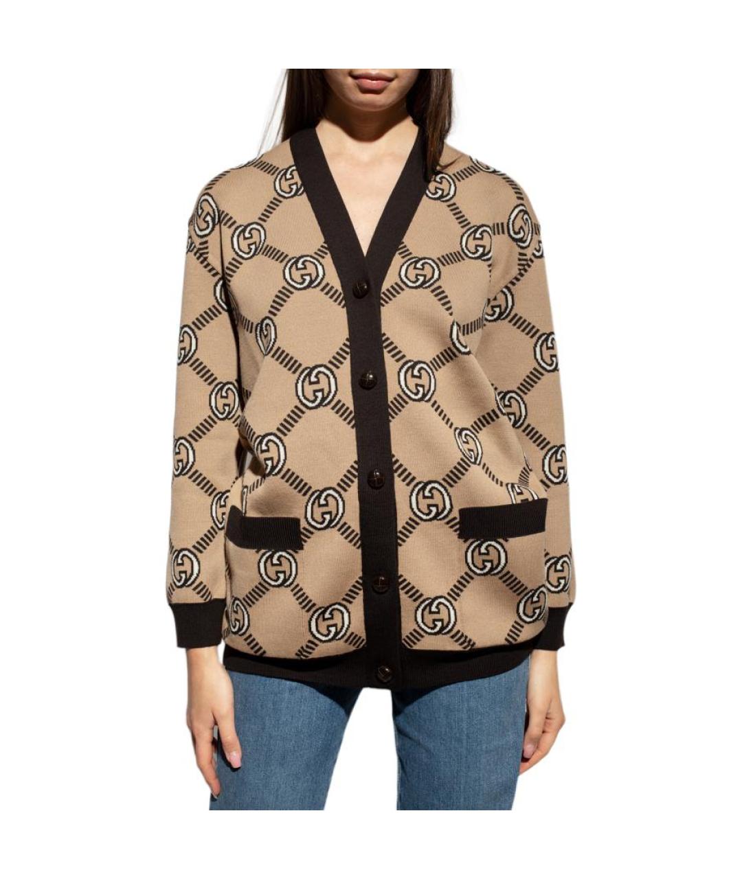 GUCCI Коричневый кардиган, фото 4