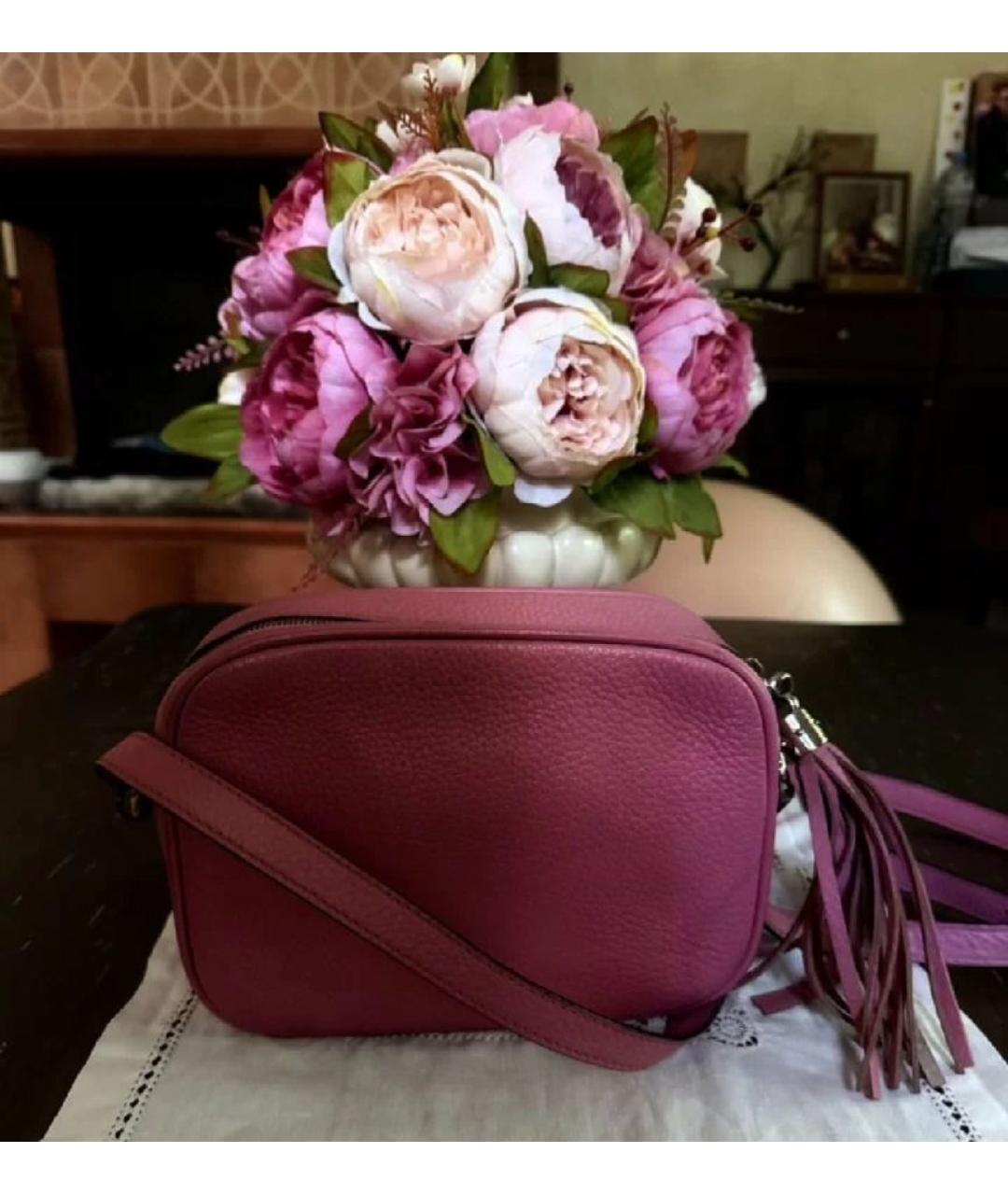 GUCCI Розовая кожаная сумка через плечо, фото 5