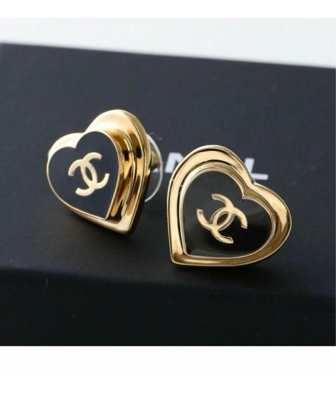 CHANEL Черные серьги, фото 2