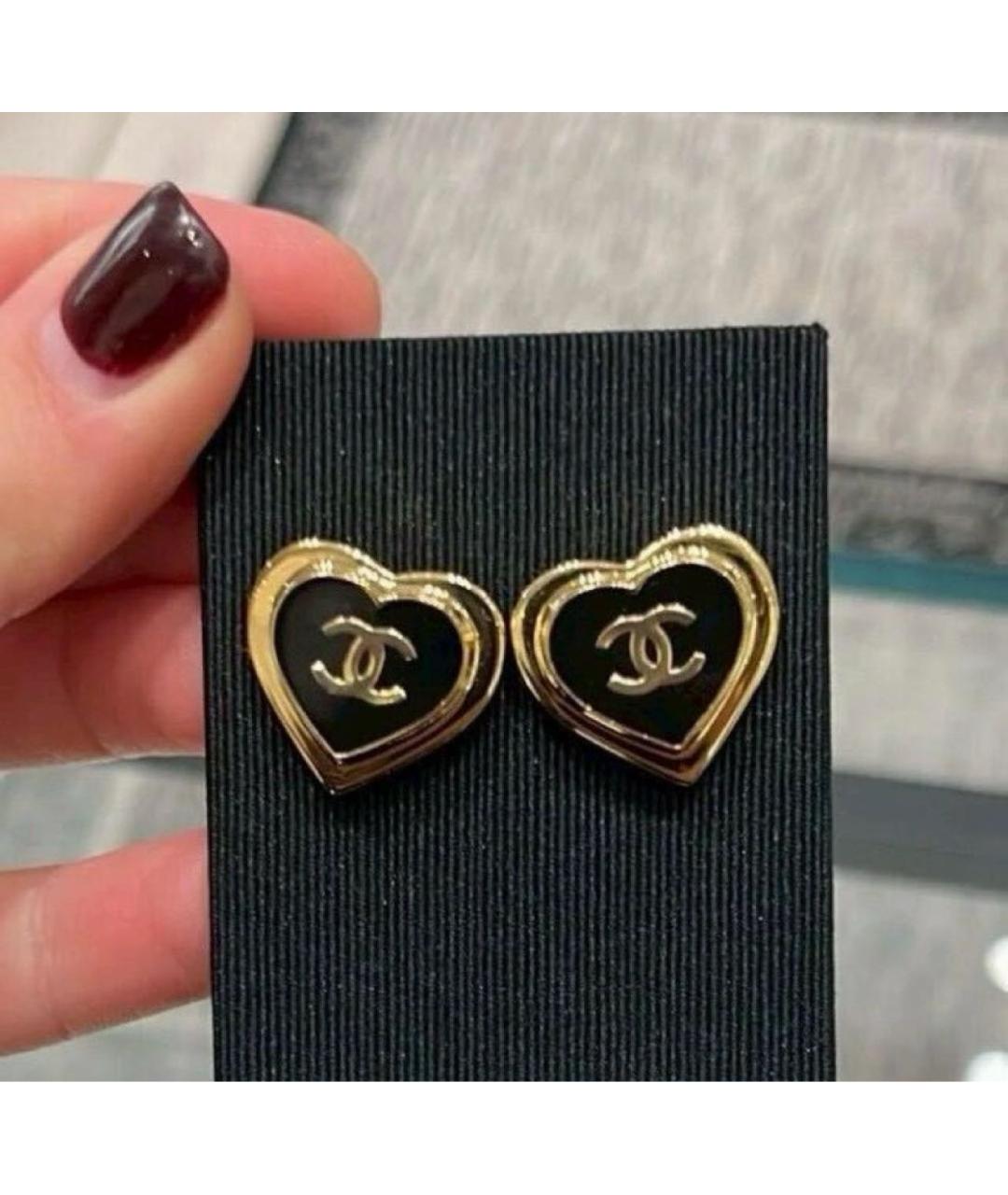 CHANEL Черные серьги, фото 4