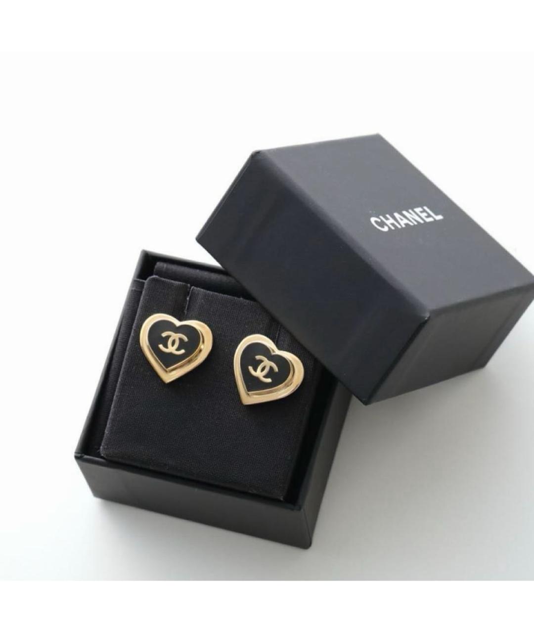 CHANEL Черные серьги, фото 3