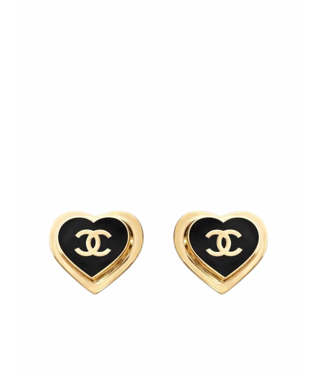 CHANEL Черные серьги, фото 1