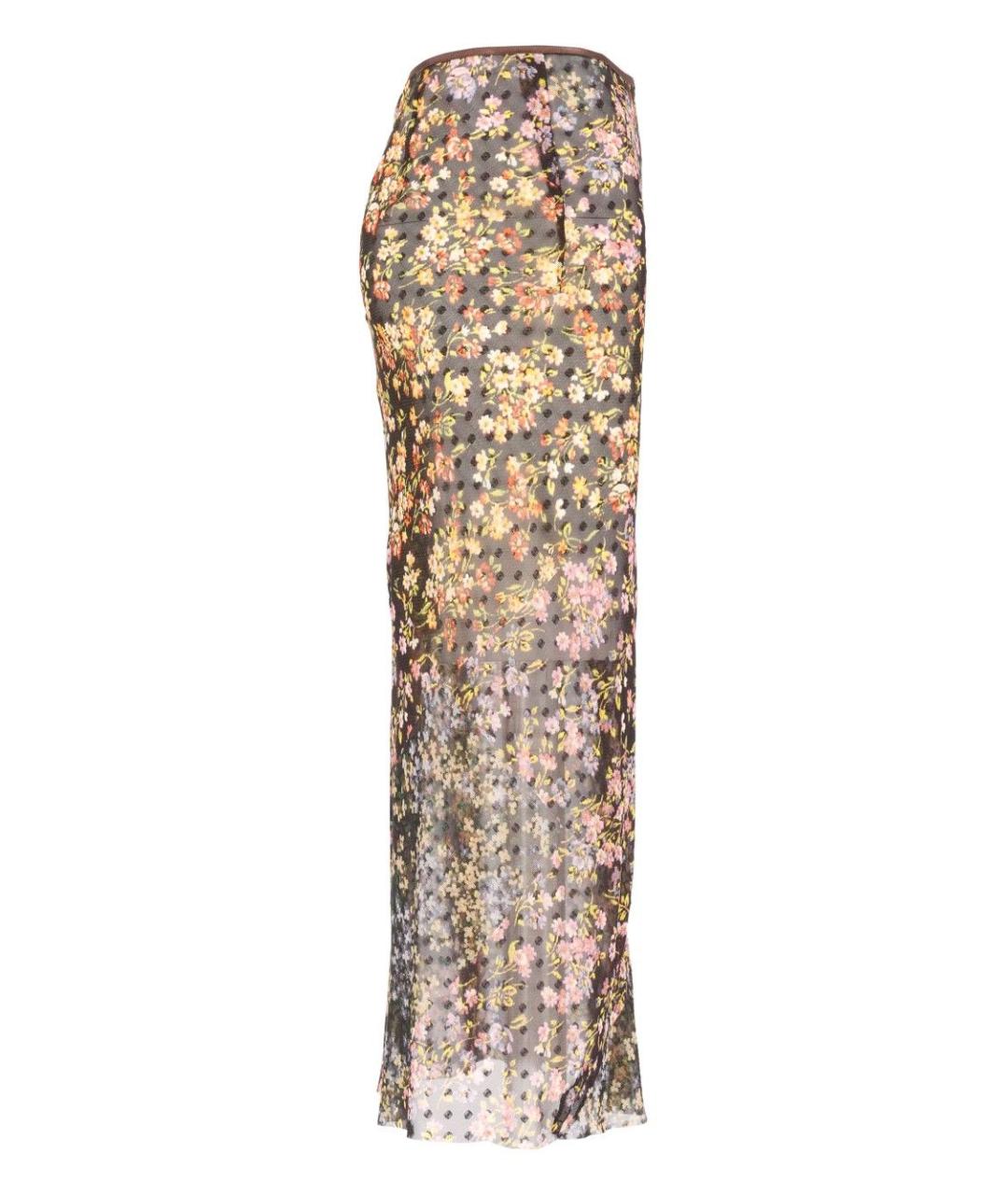 DRIES VAN NOTEN Мульти полиэстеровая юбка миди, фото 3