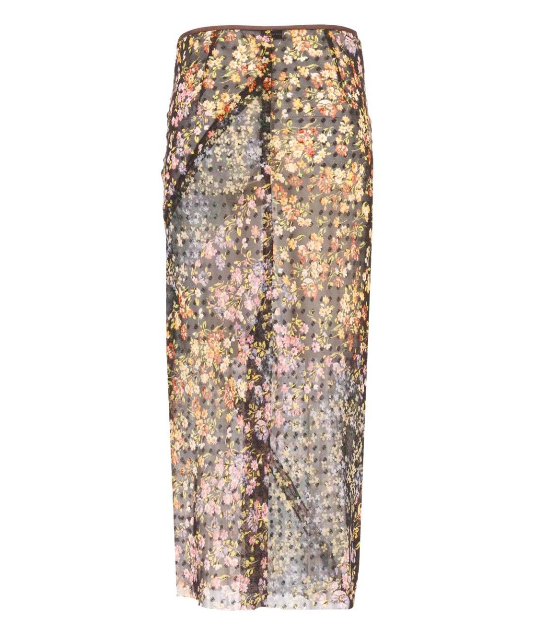 DRIES VAN NOTEN Мульти полиэстеровая юбка миди, фото 2