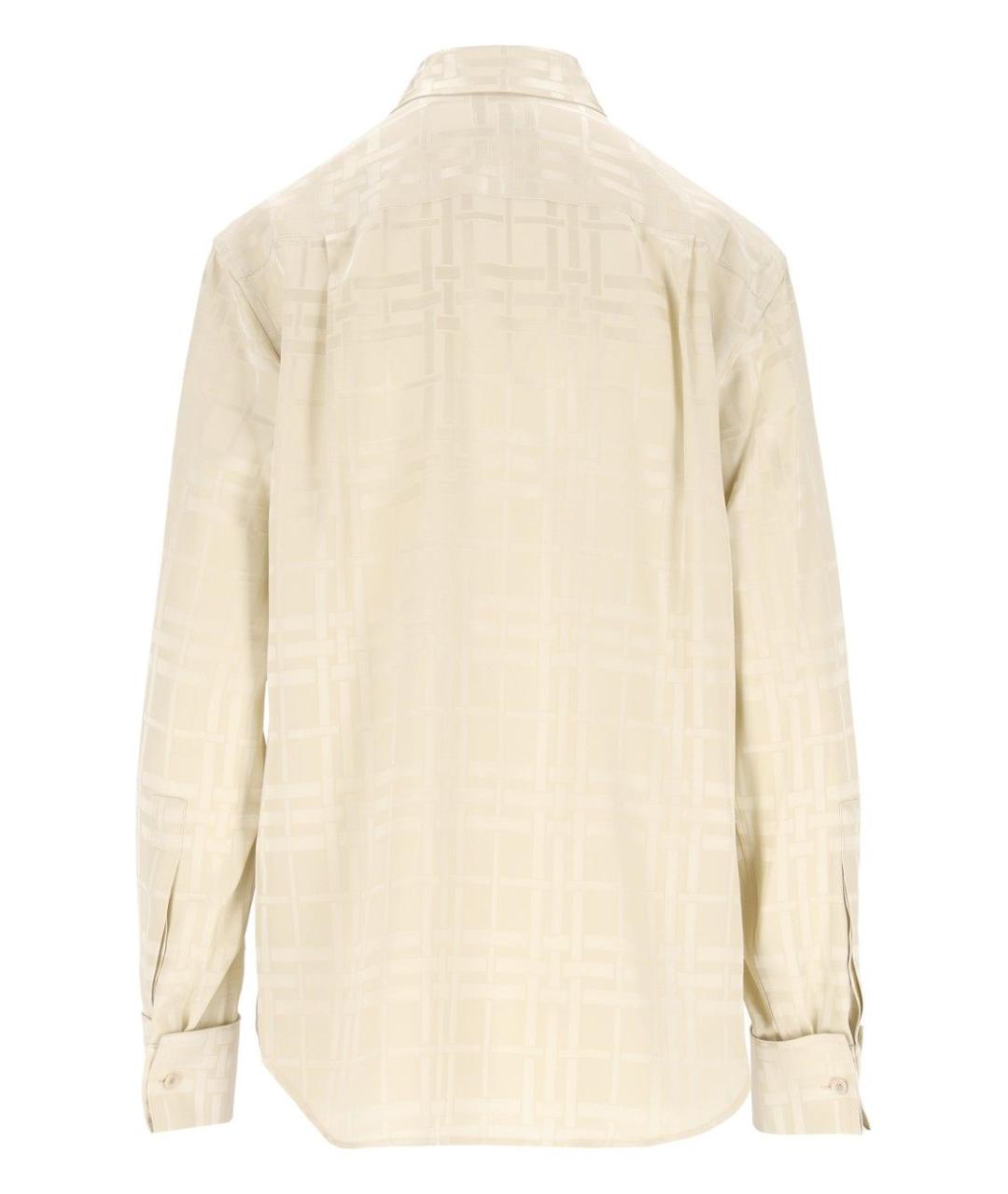 BURBERRY Бежевая шелковая рубашка, фото 2