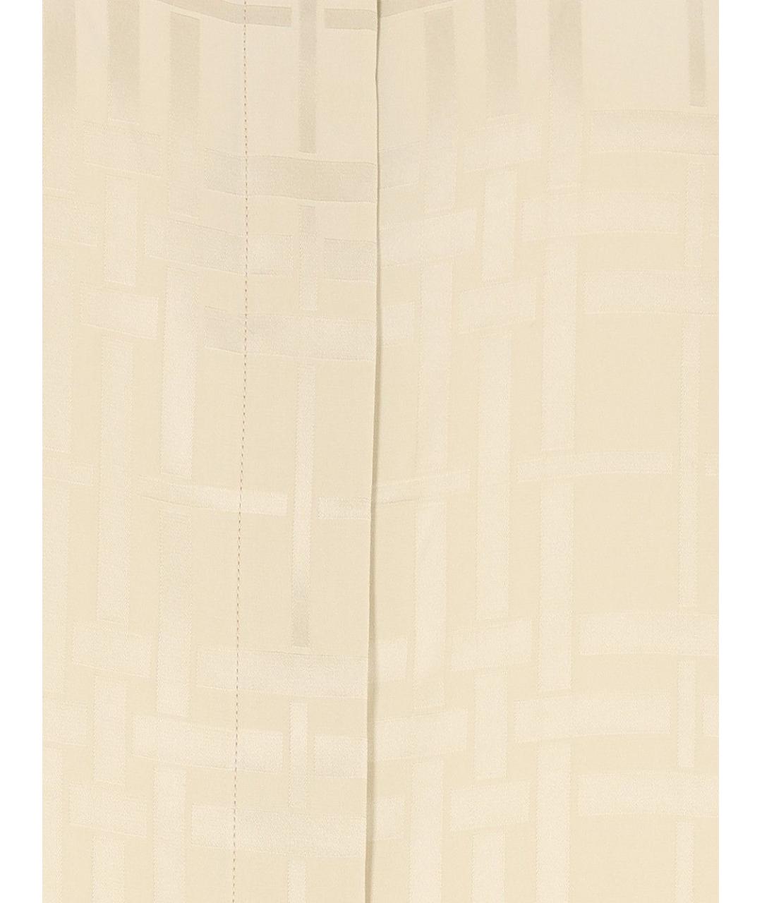 BURBERRY Бежевая шелковая рубашка, фото 4