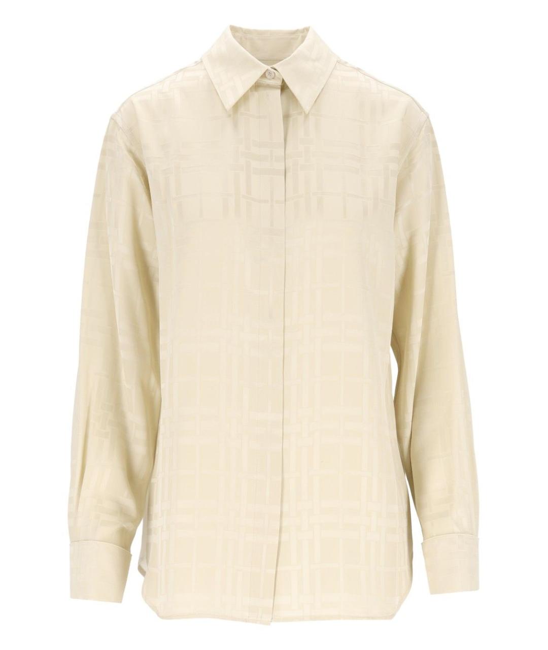 BURBERRY Бежевая шелковая рубашка, фото 1