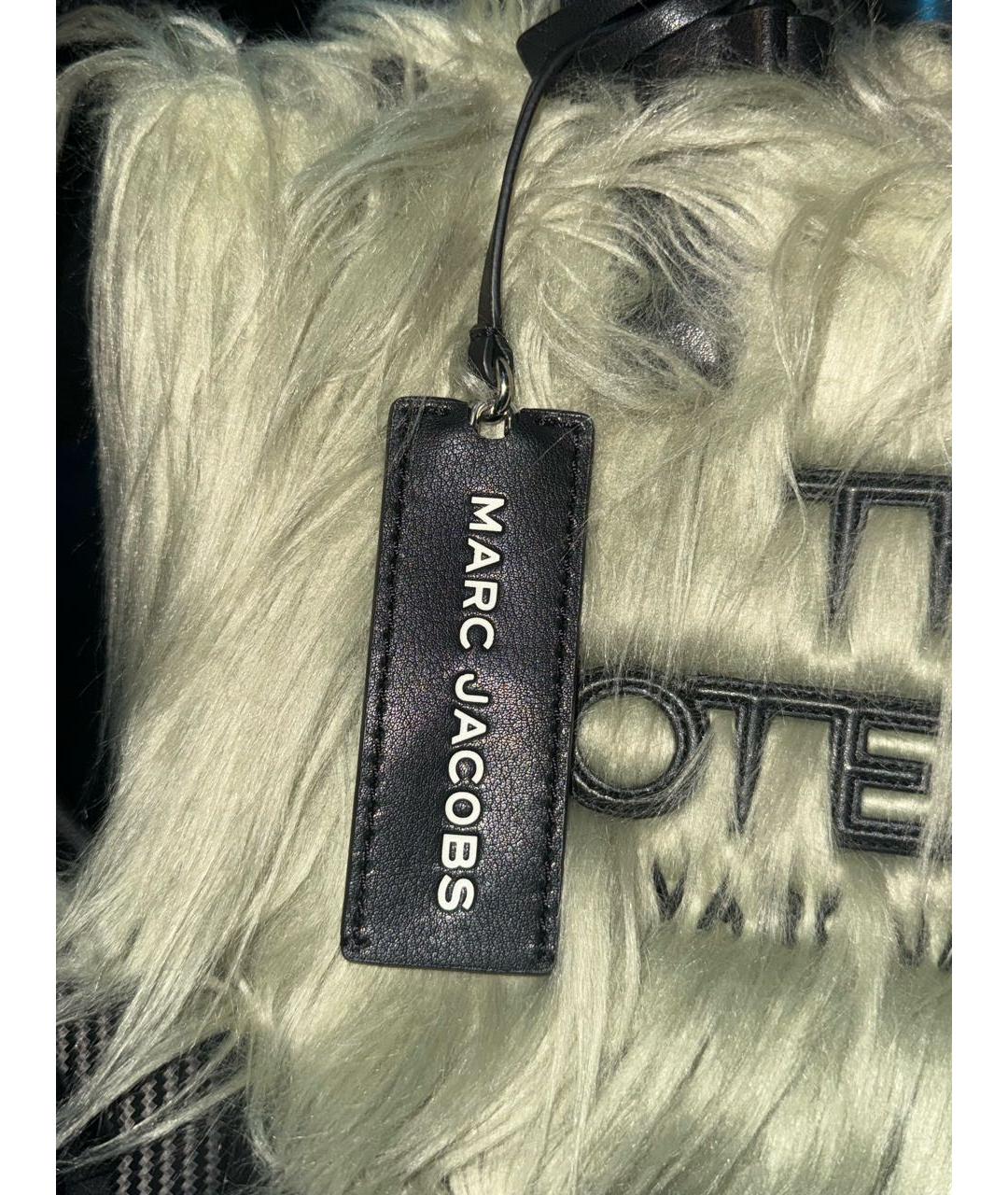 MARC JACOBS Хаки меховая сумка тоут, фото 5