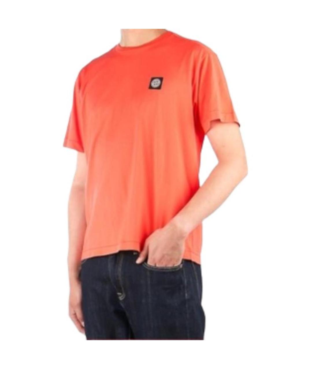 STONE ISLAND Оранжевая футболка, фото 5