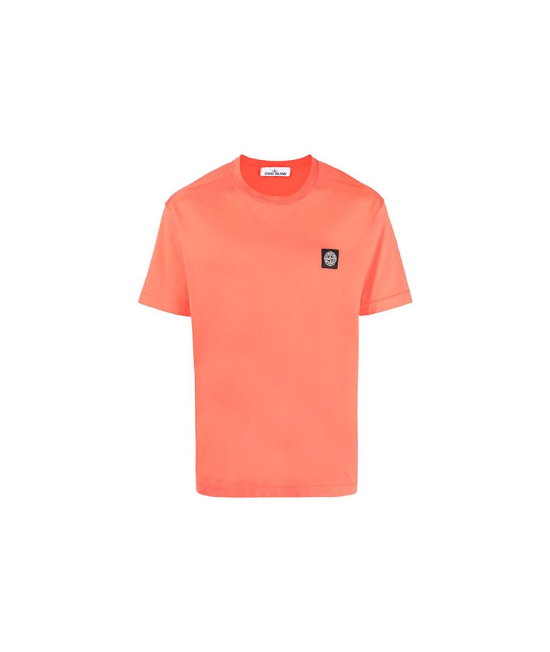 STONE ISLAND Оранжевая футболка, фото 6
