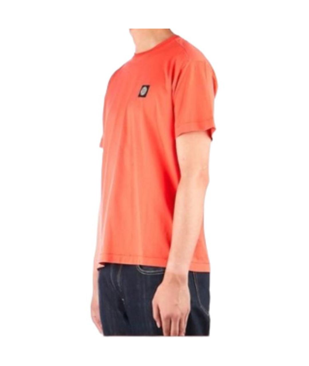 STONE ISLAND Оранжевая футболка, фото 4