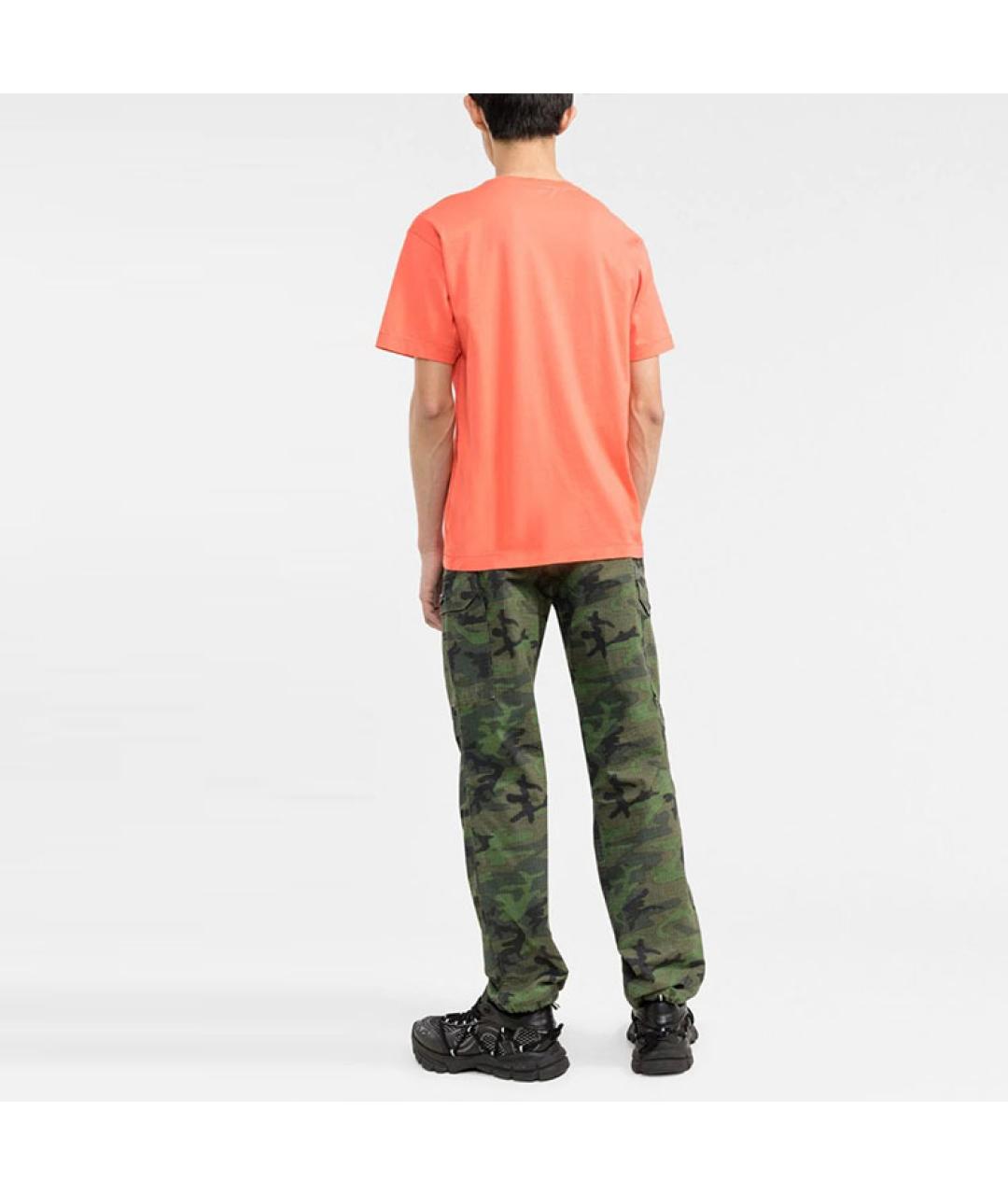 STONE ISLAND Оранжевая футболка, фото 3