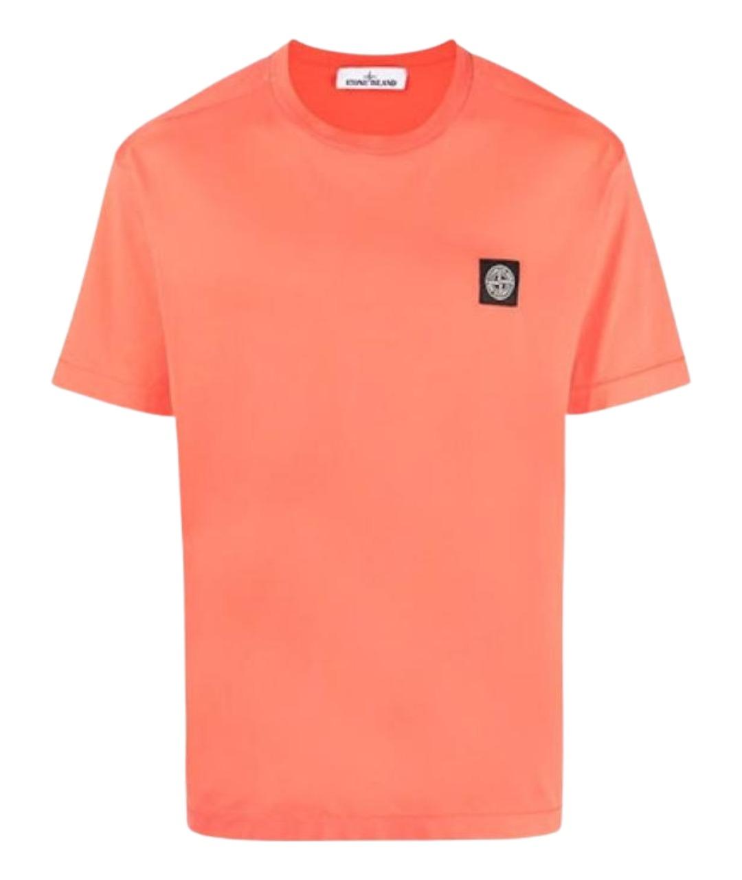 STONE ISLAND Оранжевая футболка, фото 1
