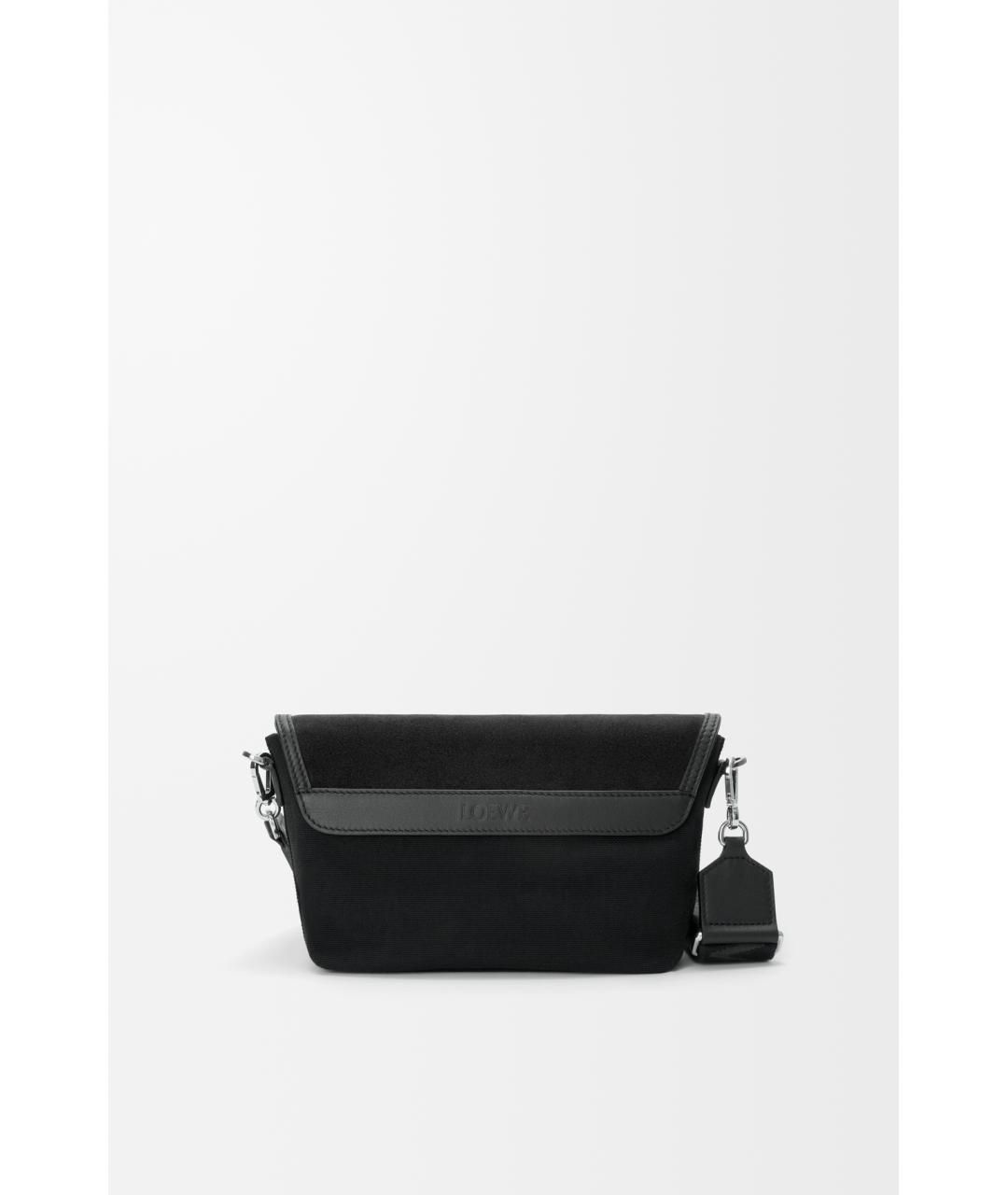 LOEWE Черная замшевая сумка на плечо, фото 3