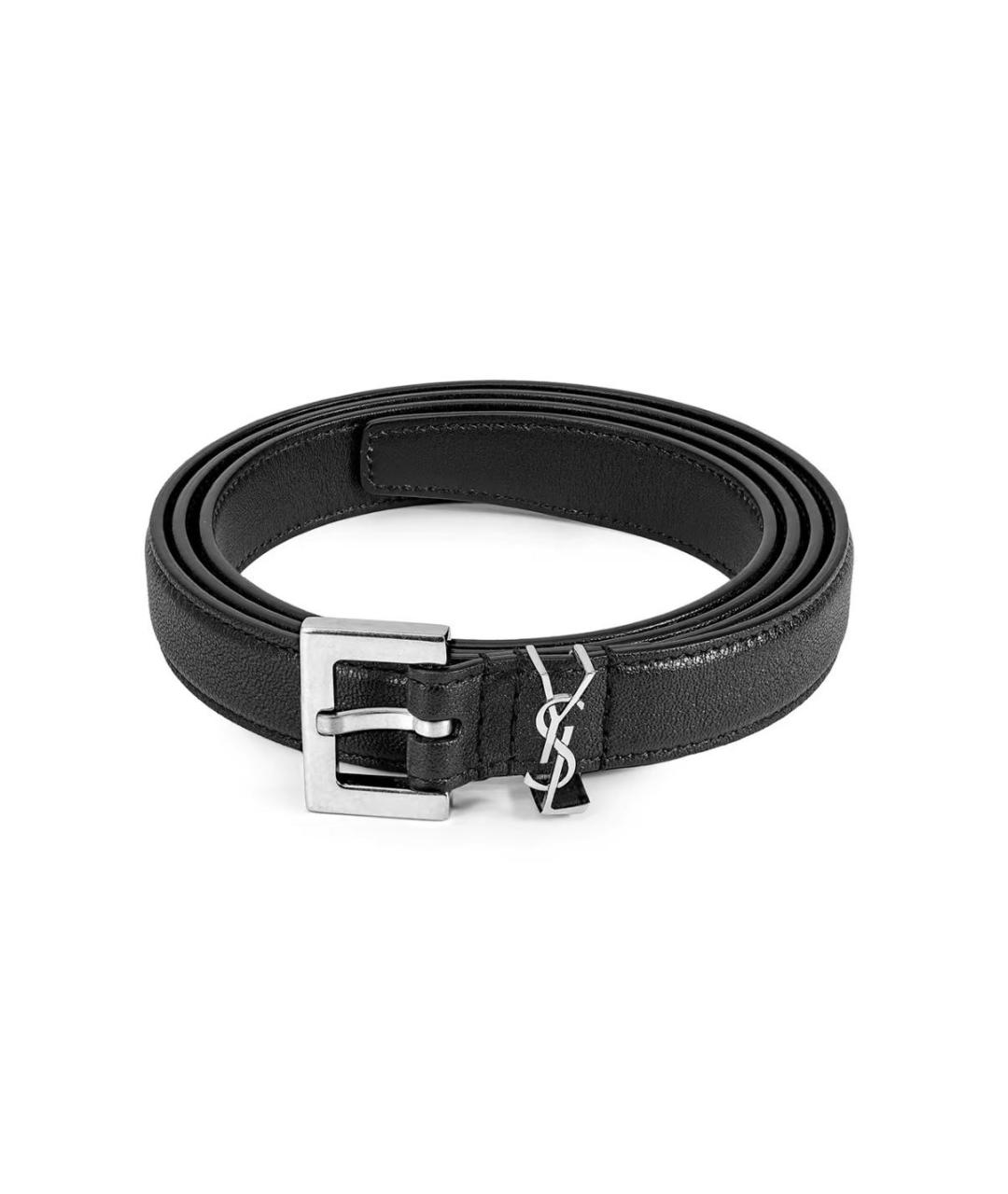 SAINT LAURENT Черный ремень, фото 6