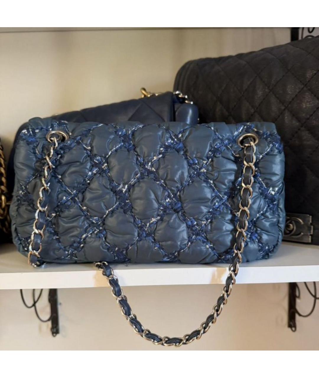 CHANEL Темно-синяя нейлоновая сумка через плечо, фото 2