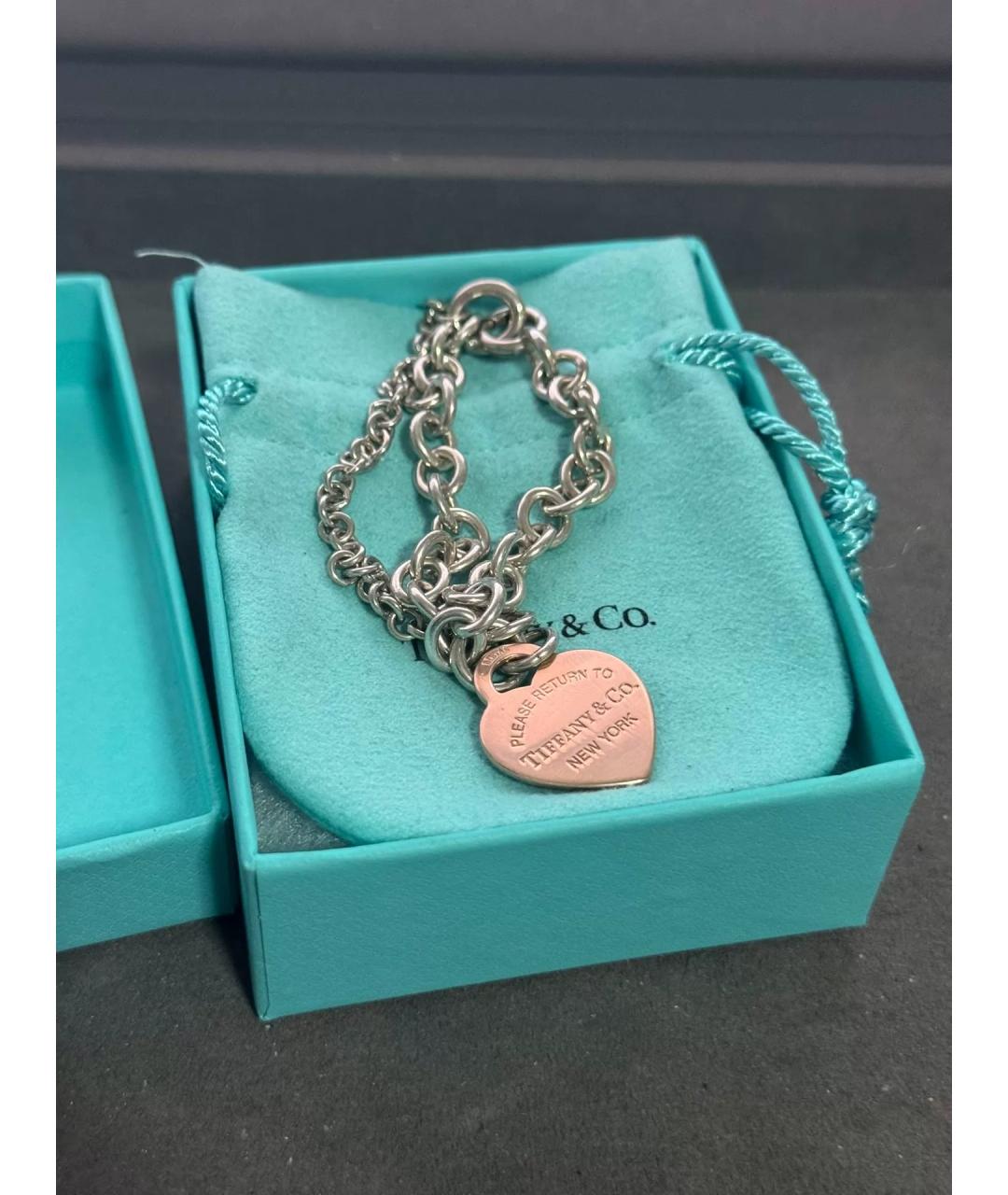 TIFFANY&CO Розовый серебряный браслет, фото 2