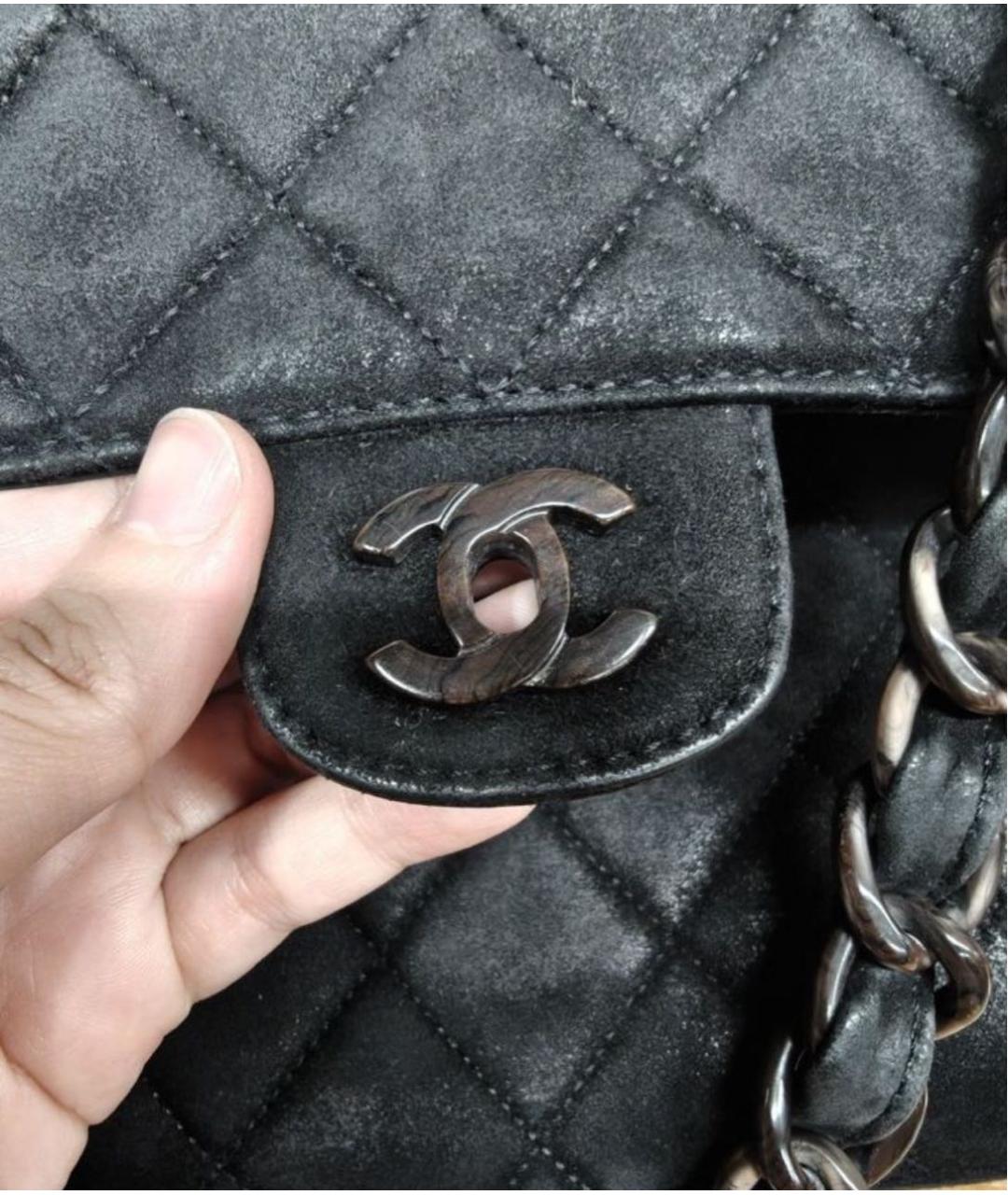 CHANEL Черная кожаная сумка тоут, фото 4