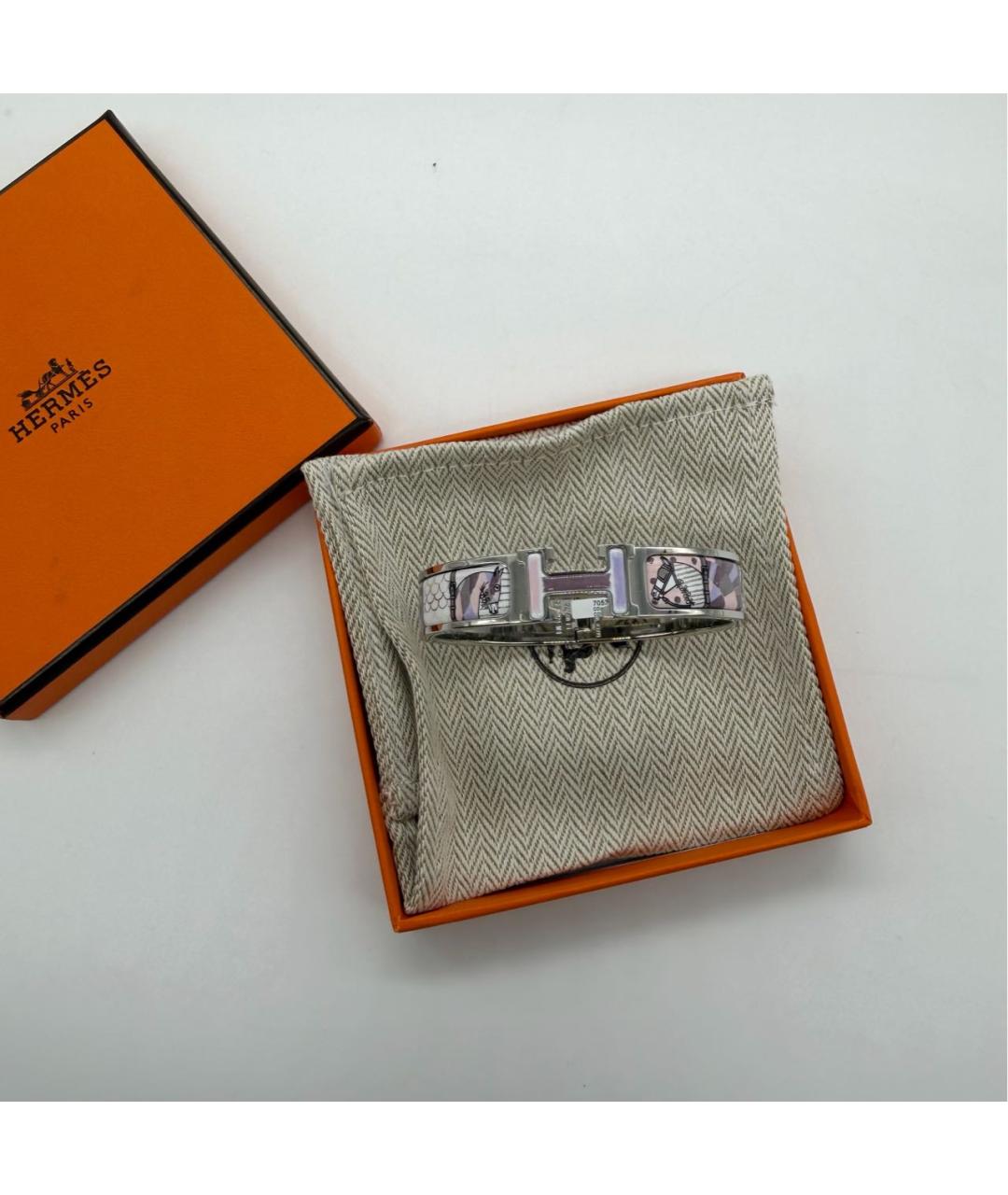 HERMES Серебряный металлический браслет, фото 2