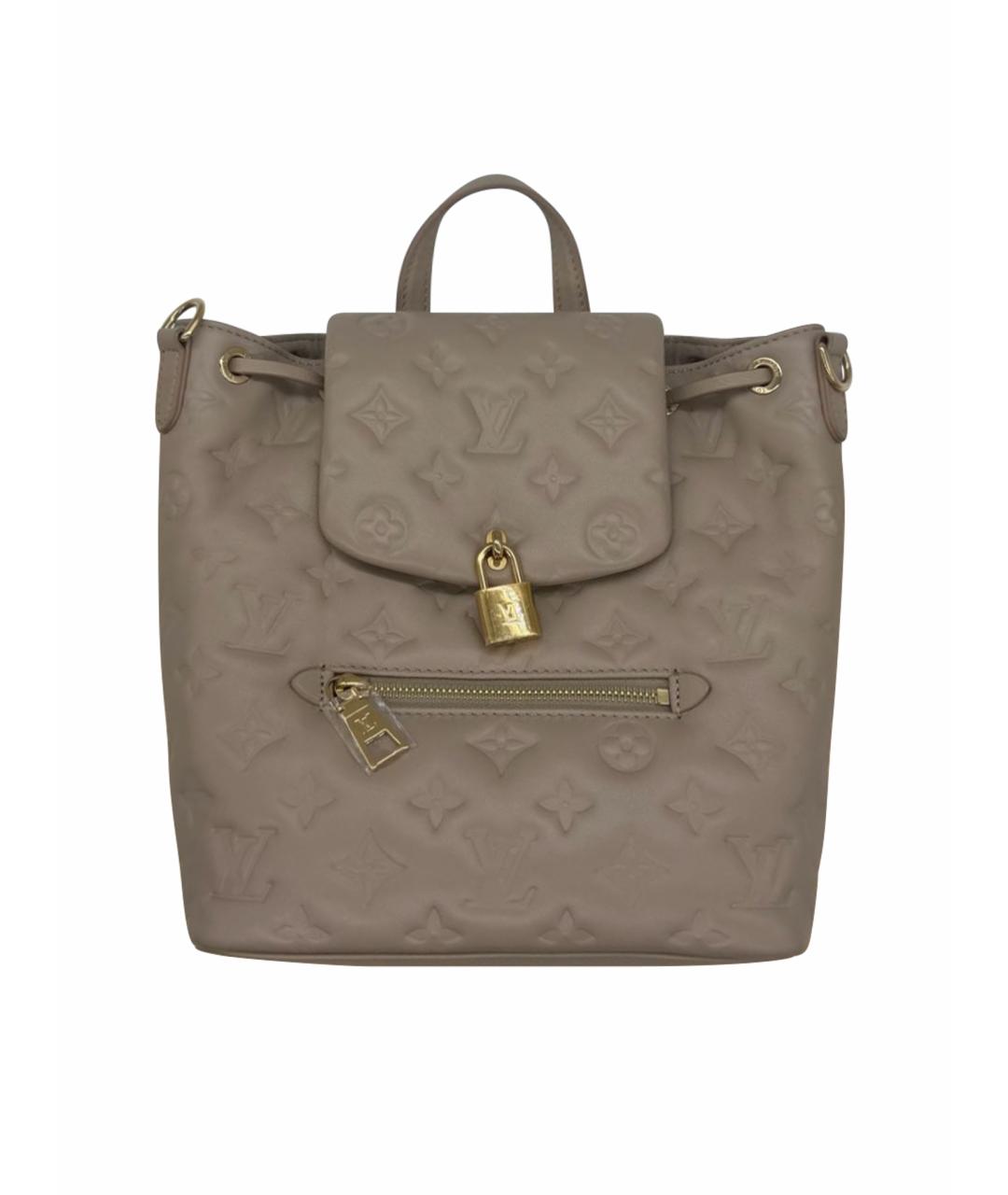 LOUIS VUITTON Бежевый кожаный рюкзак, фото 1