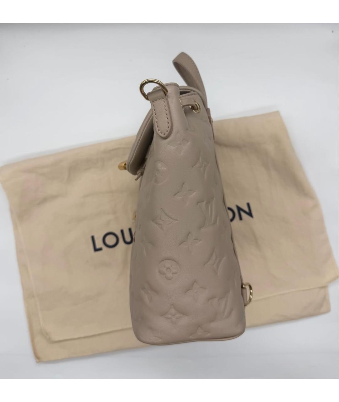 LOUIS VUITTON Бежевый кожаный рюкзак, фото 3