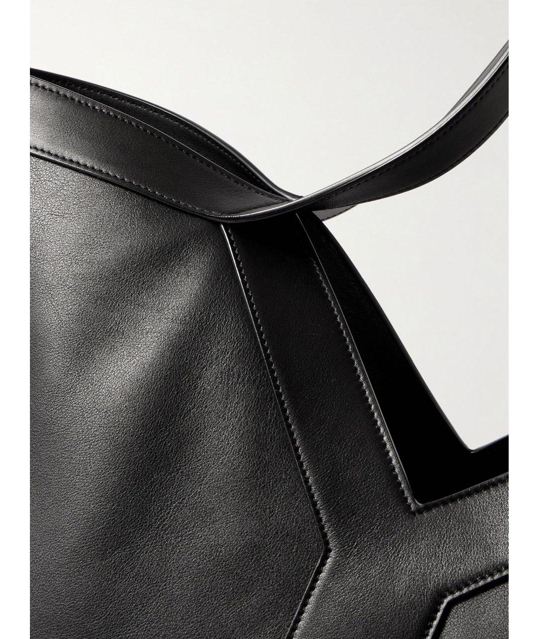 SAINT LAURENT Черная кожаная сумка тоут, фото 3