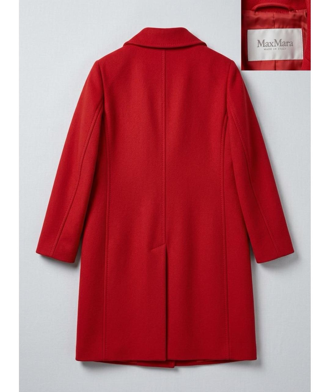 MAX MARA Красное шерстяное пальто, фото 2