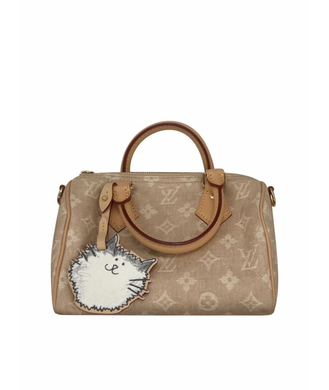 LOUIS VUITTON Бежевая замшевая сумка через плечо, фото 1