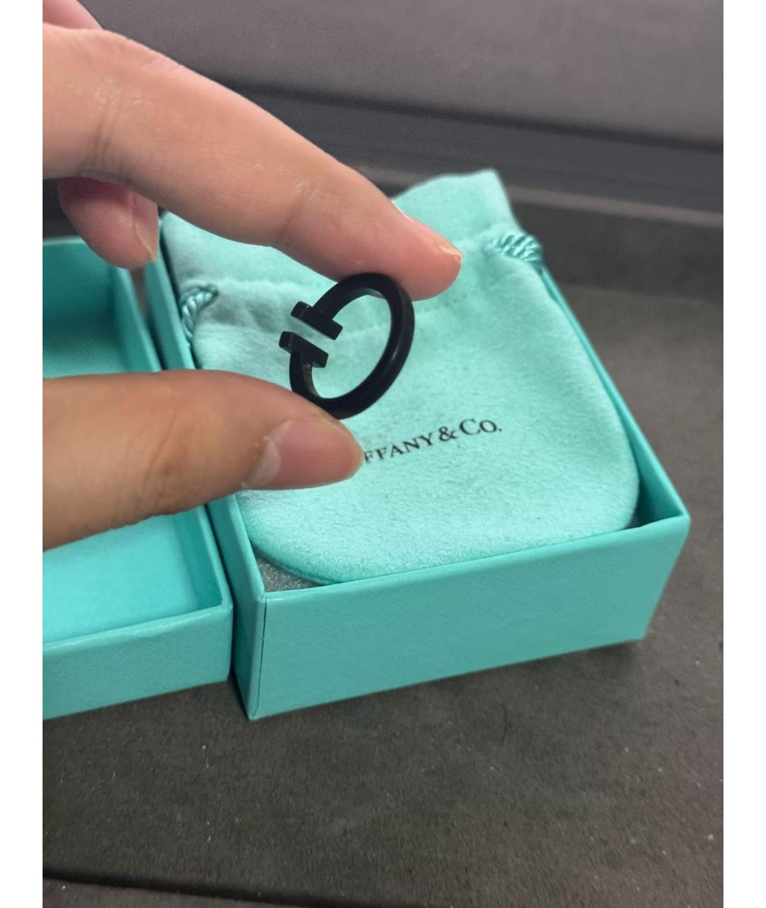 TIFFANY&CO Черное серебряное кольцо, фото 4