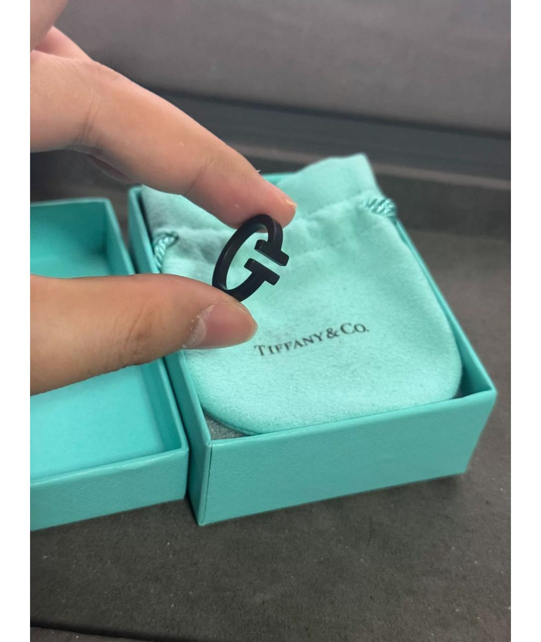 TIFFANY&CO Черное серебряное кольцо, фото 2