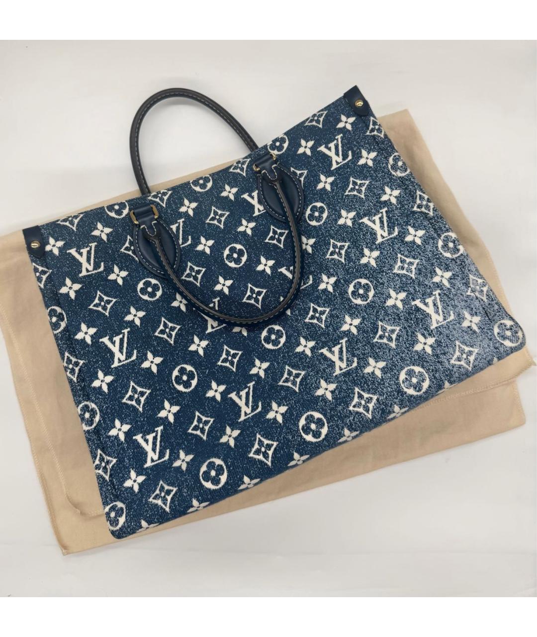LOUIS VUITTON Синяя замшевая сумка через плечо, фото 2
