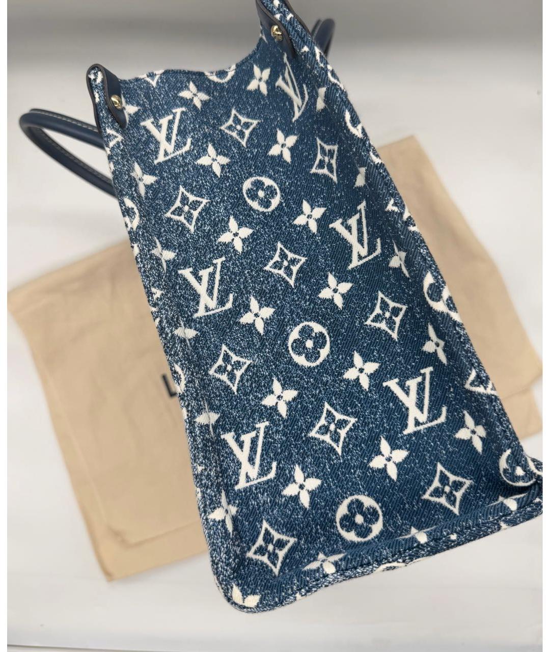 LOUIS VUITTON Синяя замшевая сумка через плечо, фото 4