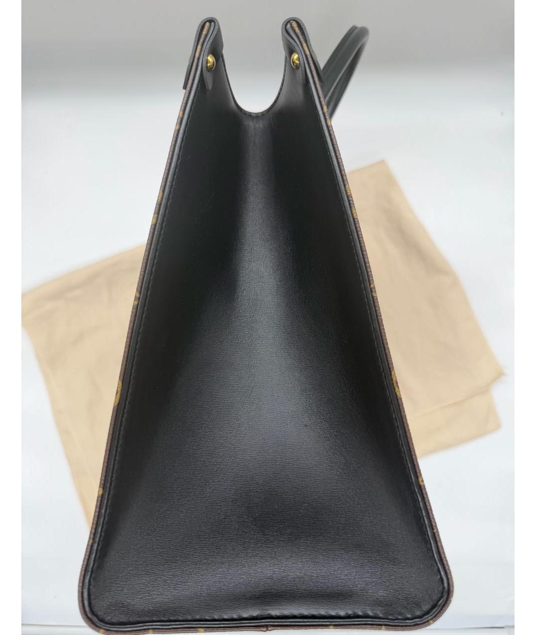 LOUIS VUITTON Черная кожаная сумка через плечо, фото 4