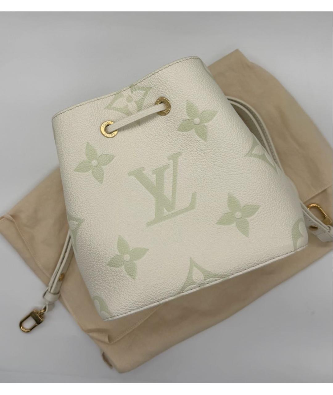 LOUIS VUITTON Белая кожаная сумка через плечо, фото 3