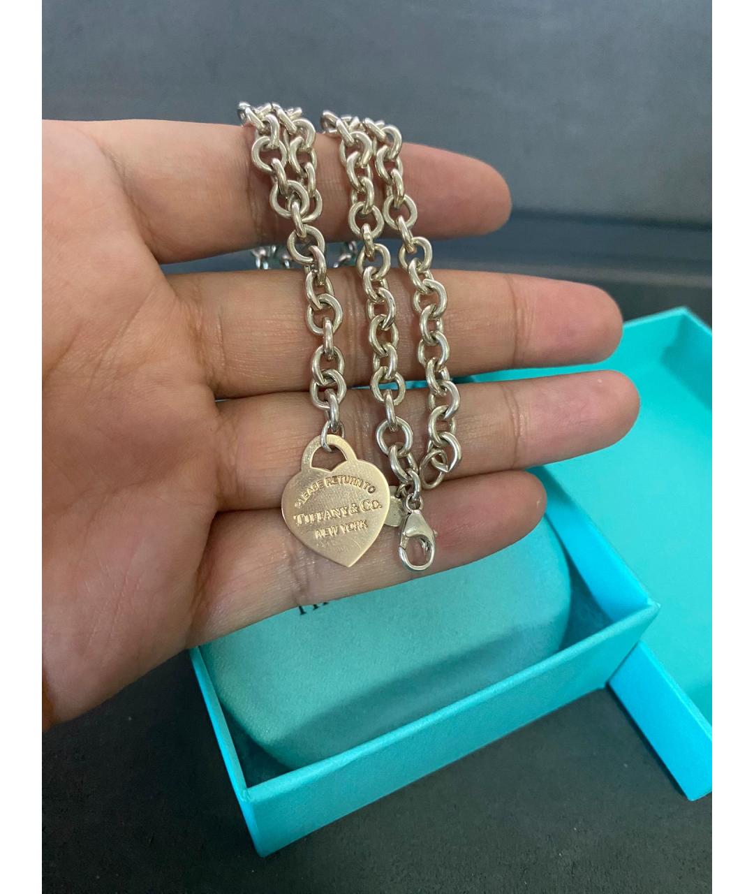TIFFANY&CO Розовая серебряная подвеска, фото 2