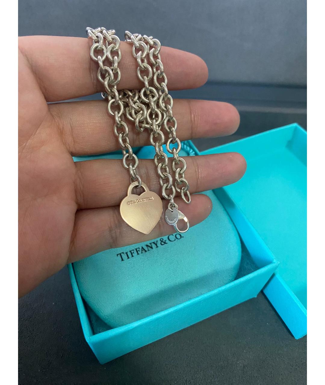 TIFFANY&CO Розовая серебряная подвеска, фото 4