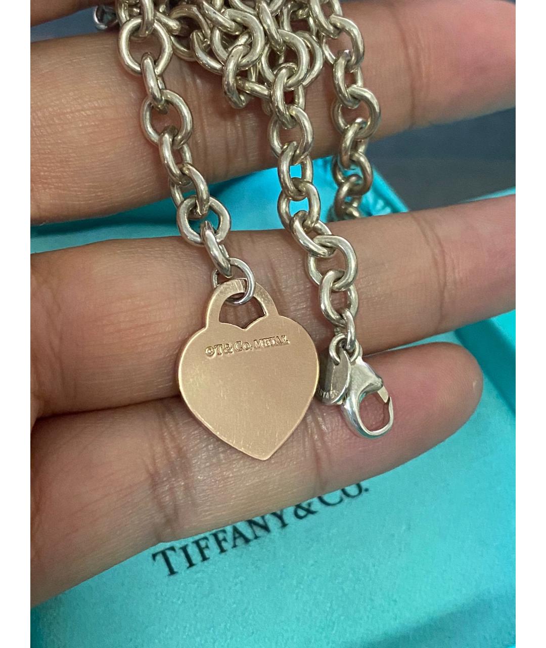 TIFFANY&CO Розовая серебряная подвеска, фото 5