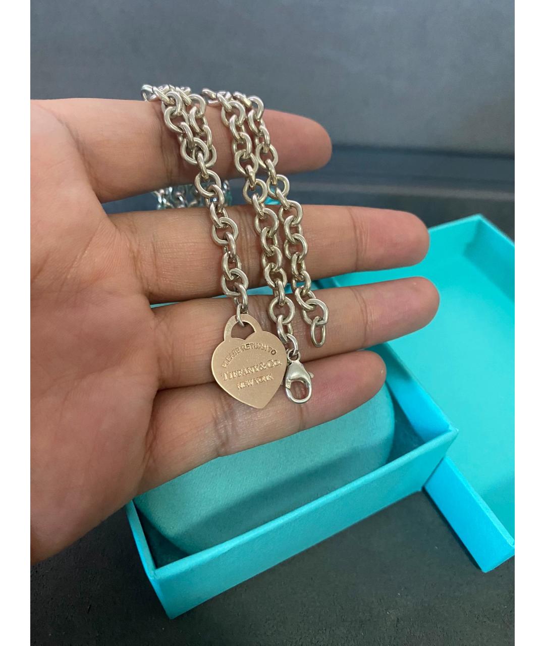 TIFFANY&CO Розовая серебряная подвеска, фото 3