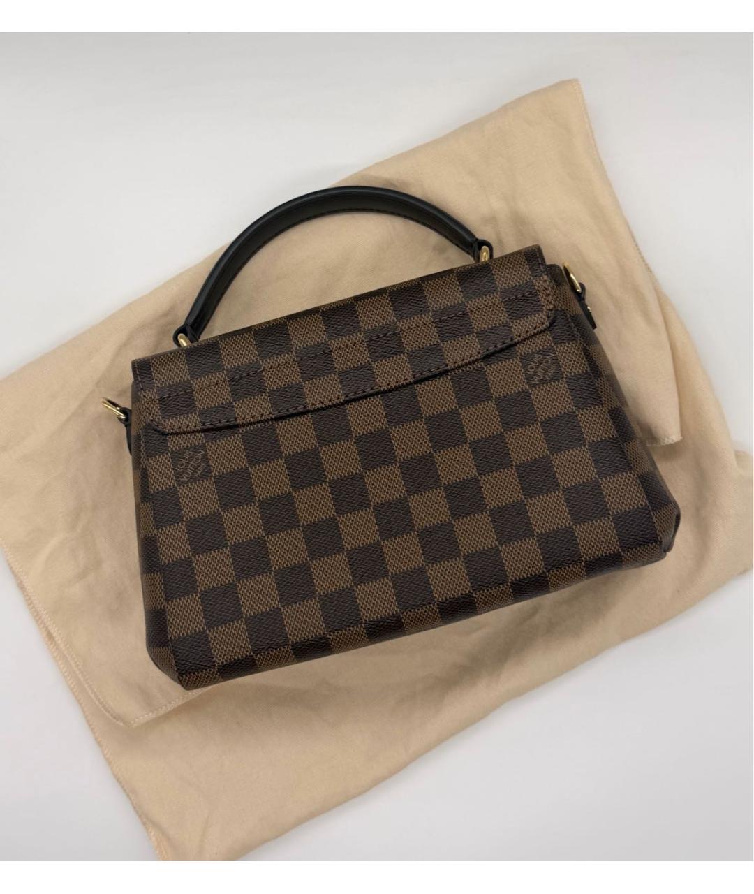 LOUIS VUITTON Коричневая сумка с короткими ручками из канвы, фото 2