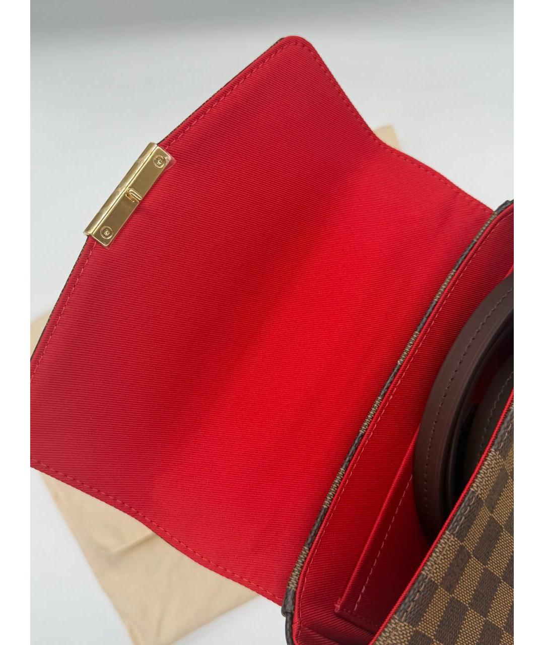 LOUIS VUITTON Коричневая сумка с короткими ручками из канвы, фото 4