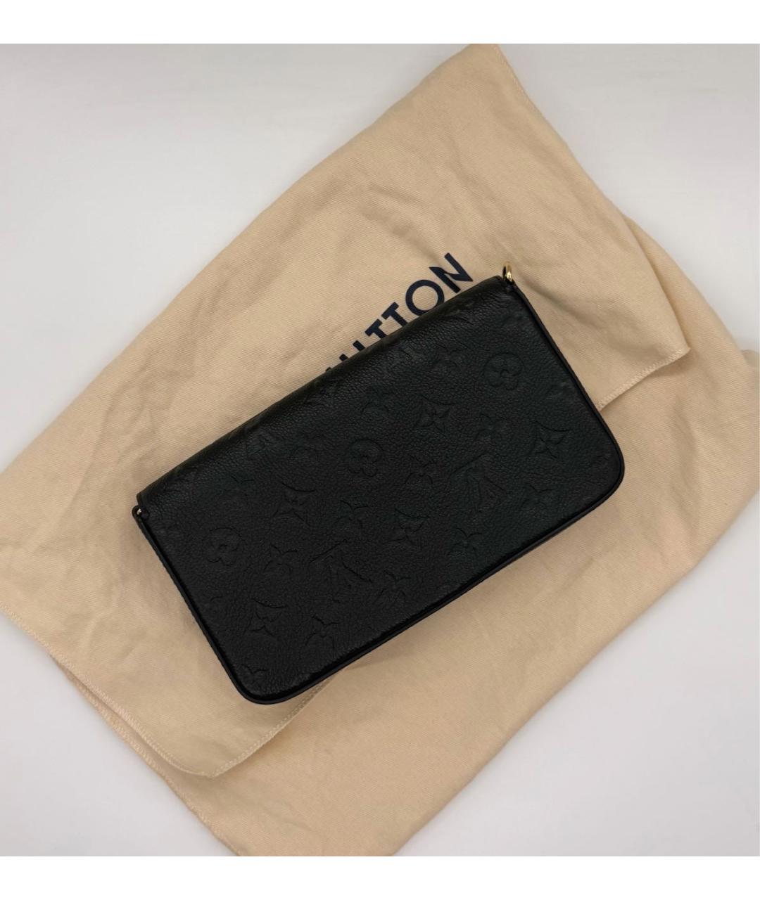 LOUIS VUITTON Черная кожаная сумка через плечо, фото 2