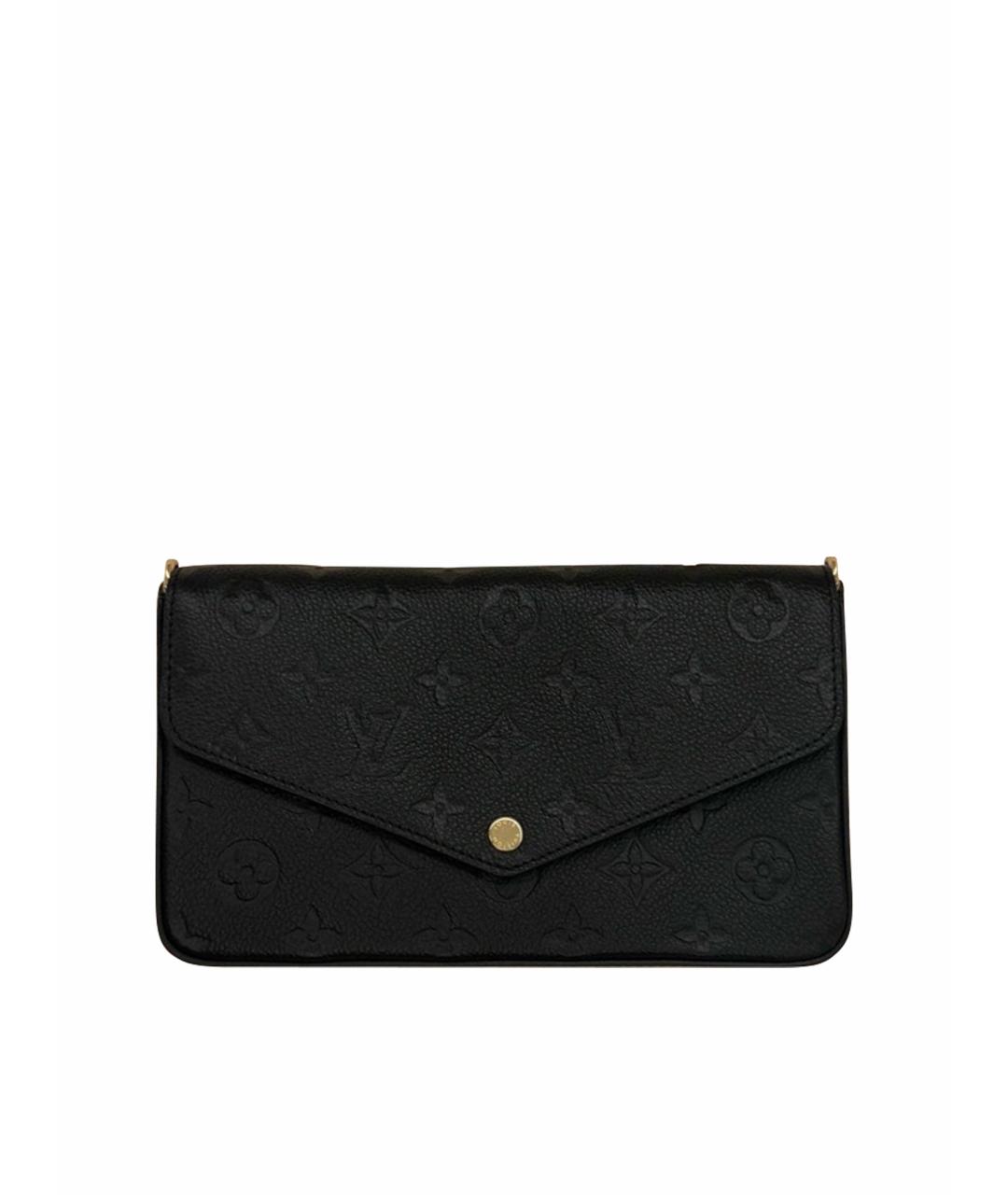 LOUIS VUITTON Черная кожаная сумка через плечо, фото 1