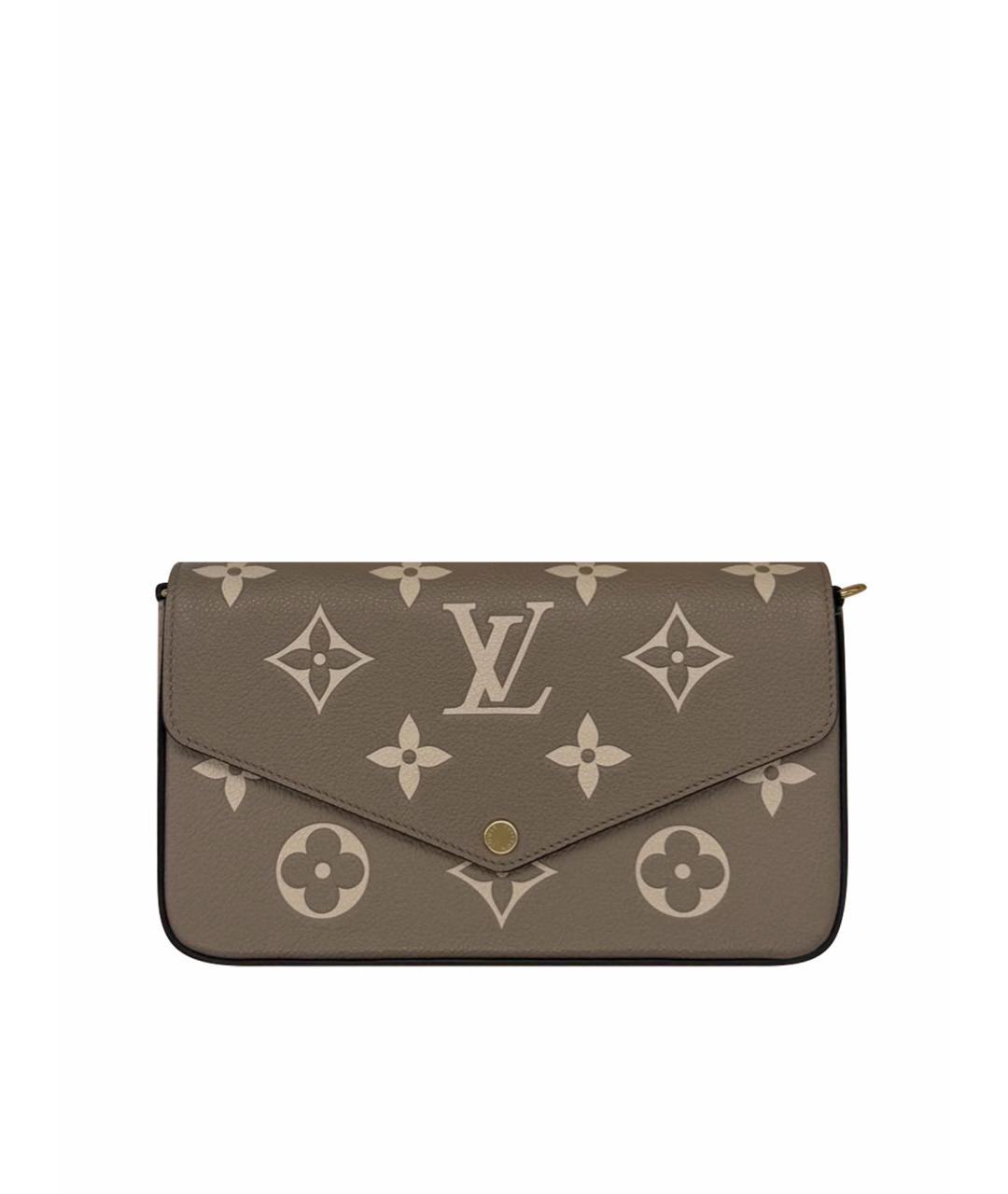LOUIS VUITTON Бежевая кожаная сумка через плечо, фото 1