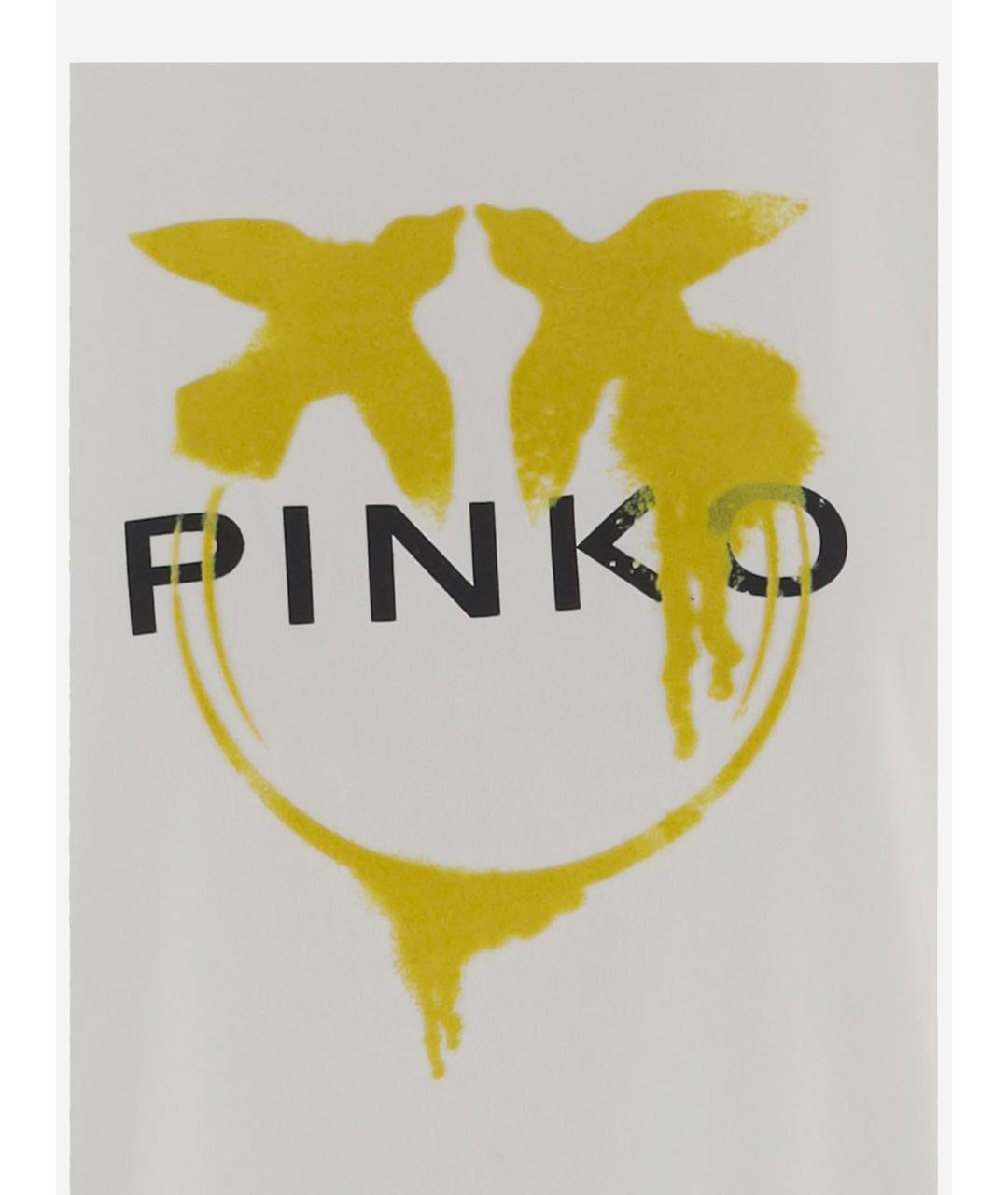 PINKO Белая хлопковая футболка, фото 3