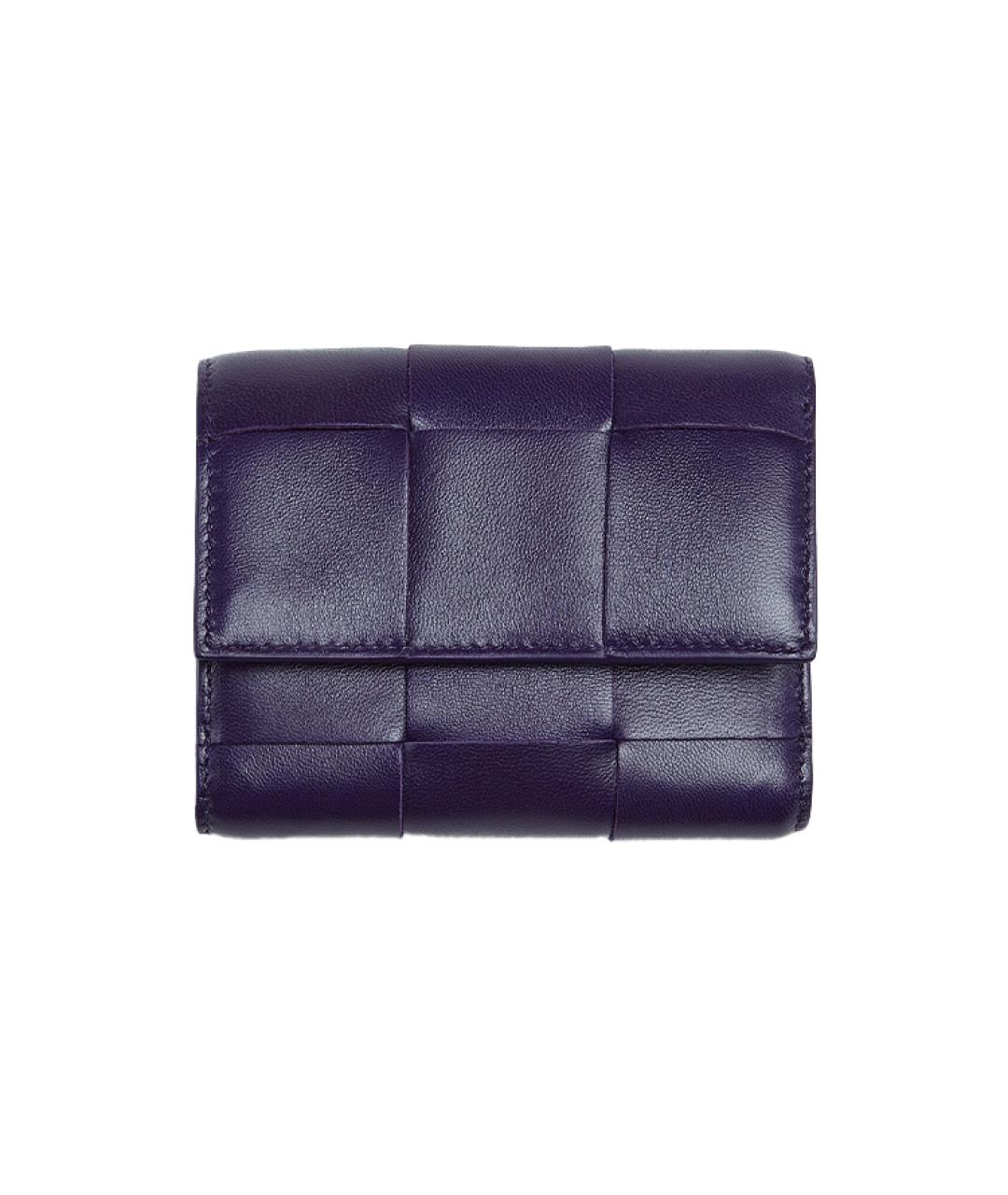BOTTEGA VENETA Синий кожаный кошелек, фото 5